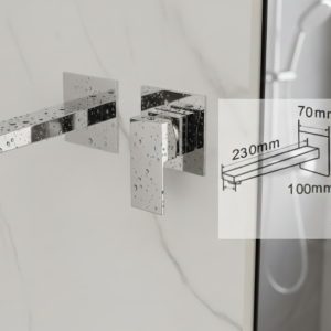 Modern Wall-Mounted Bath Tap Set