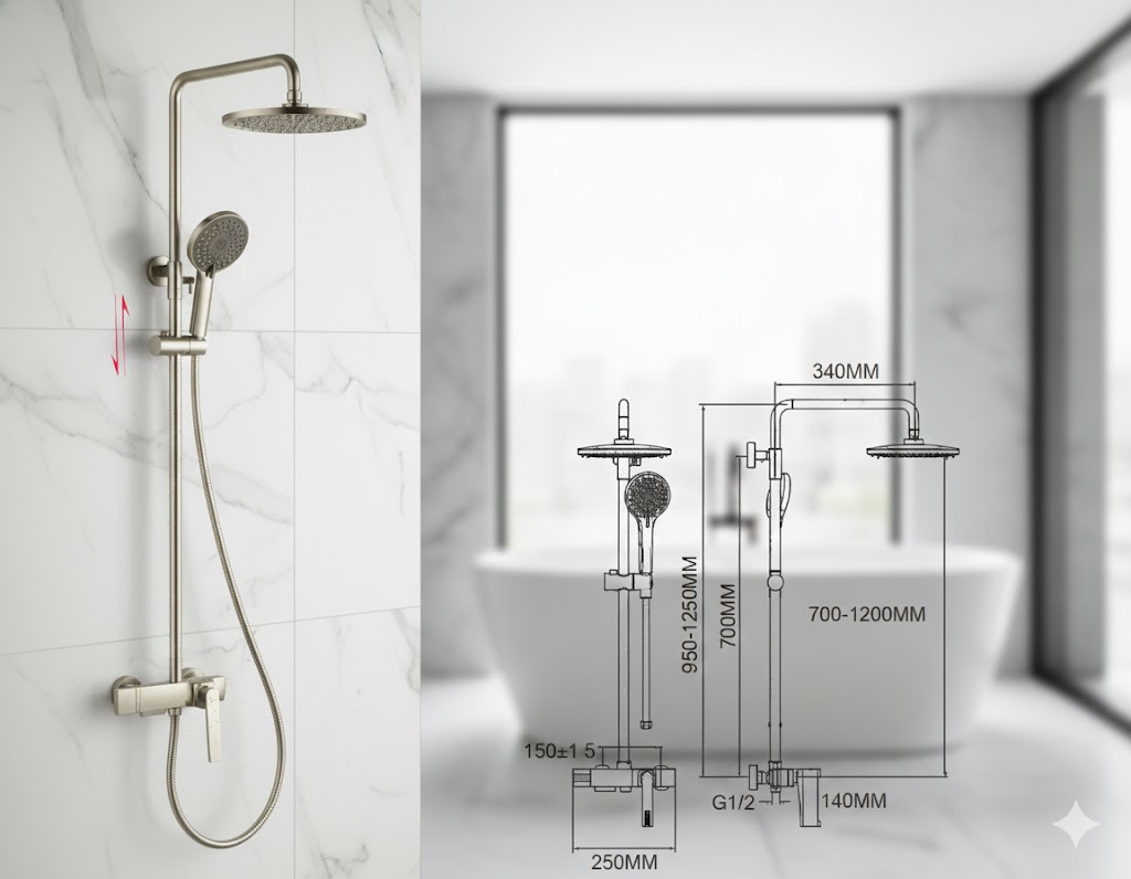 Luxurious & Functional Shower Column Set
